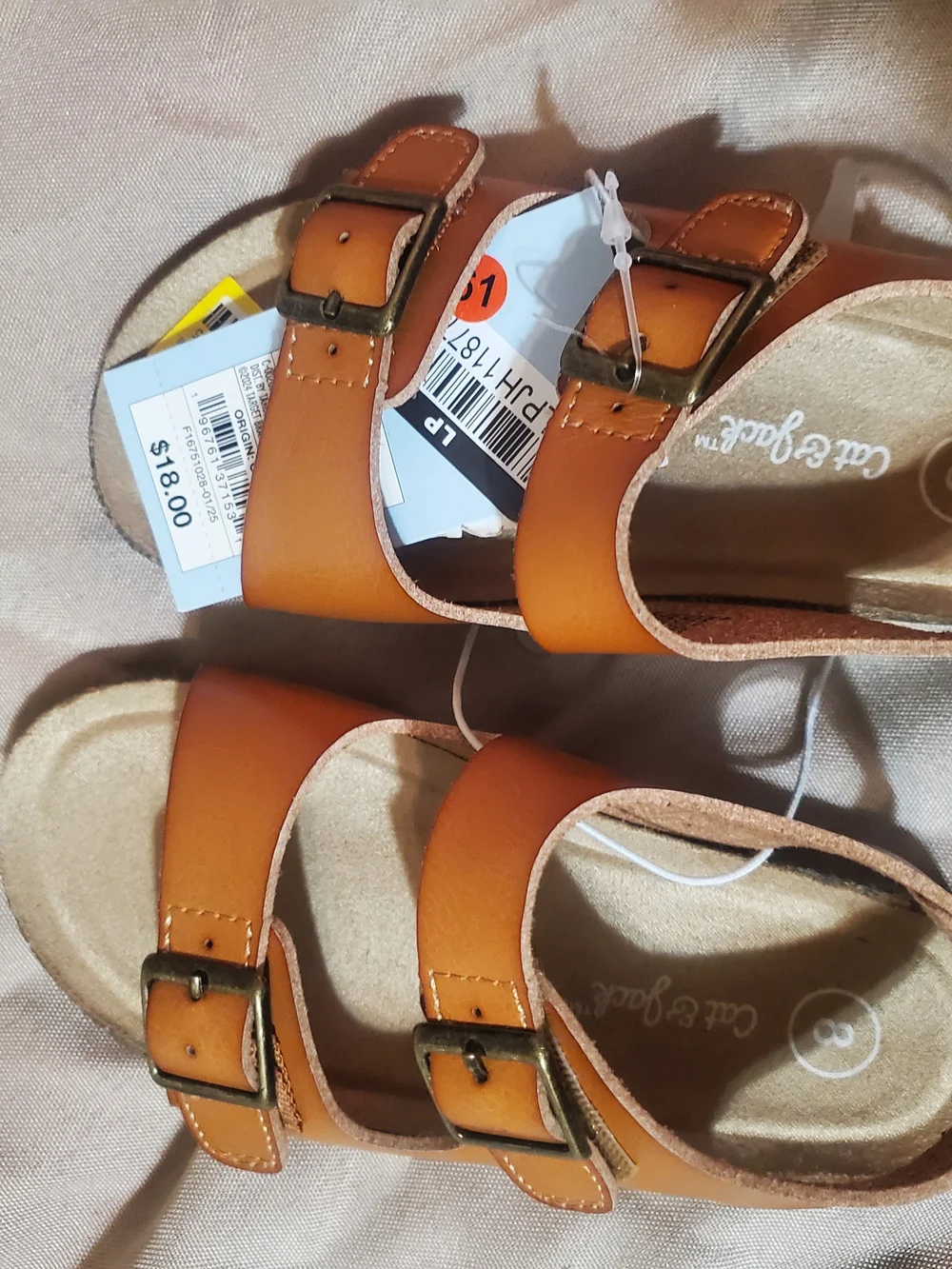 Cat & Jack Toddler Buckle Sandals - Cognac Brown